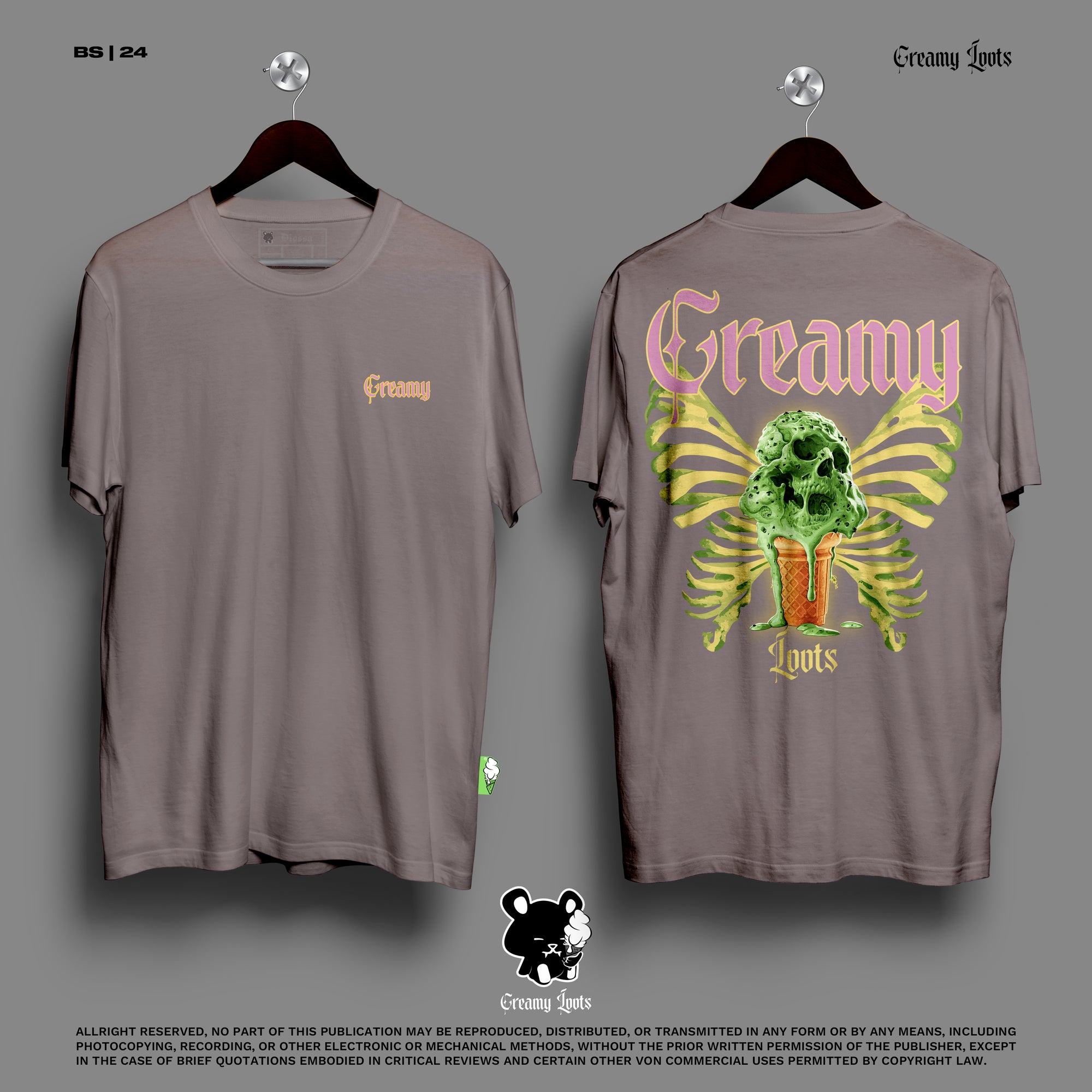 CREAMY SKULL OVERSIZE