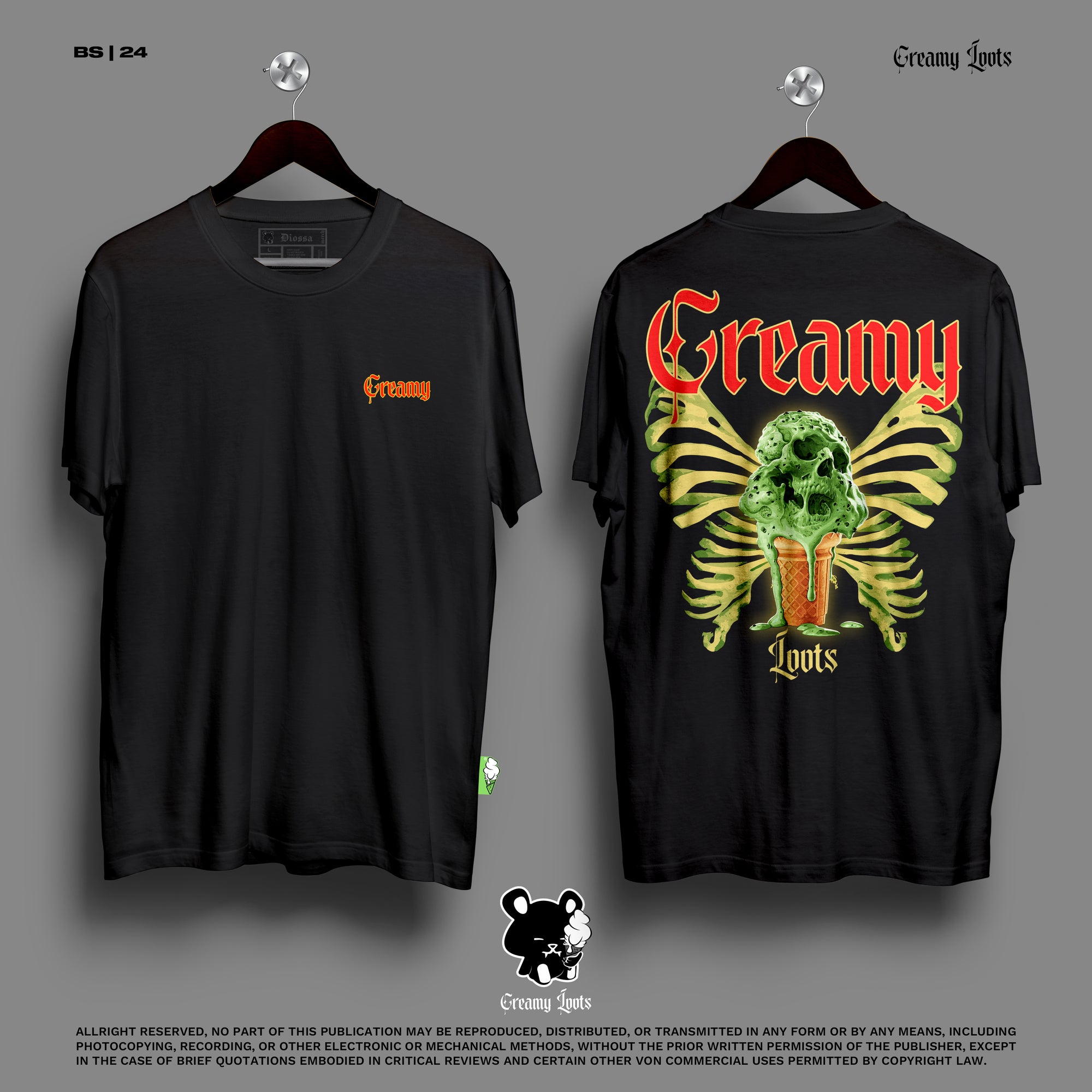 CREAMY SKULL OVERSIZE