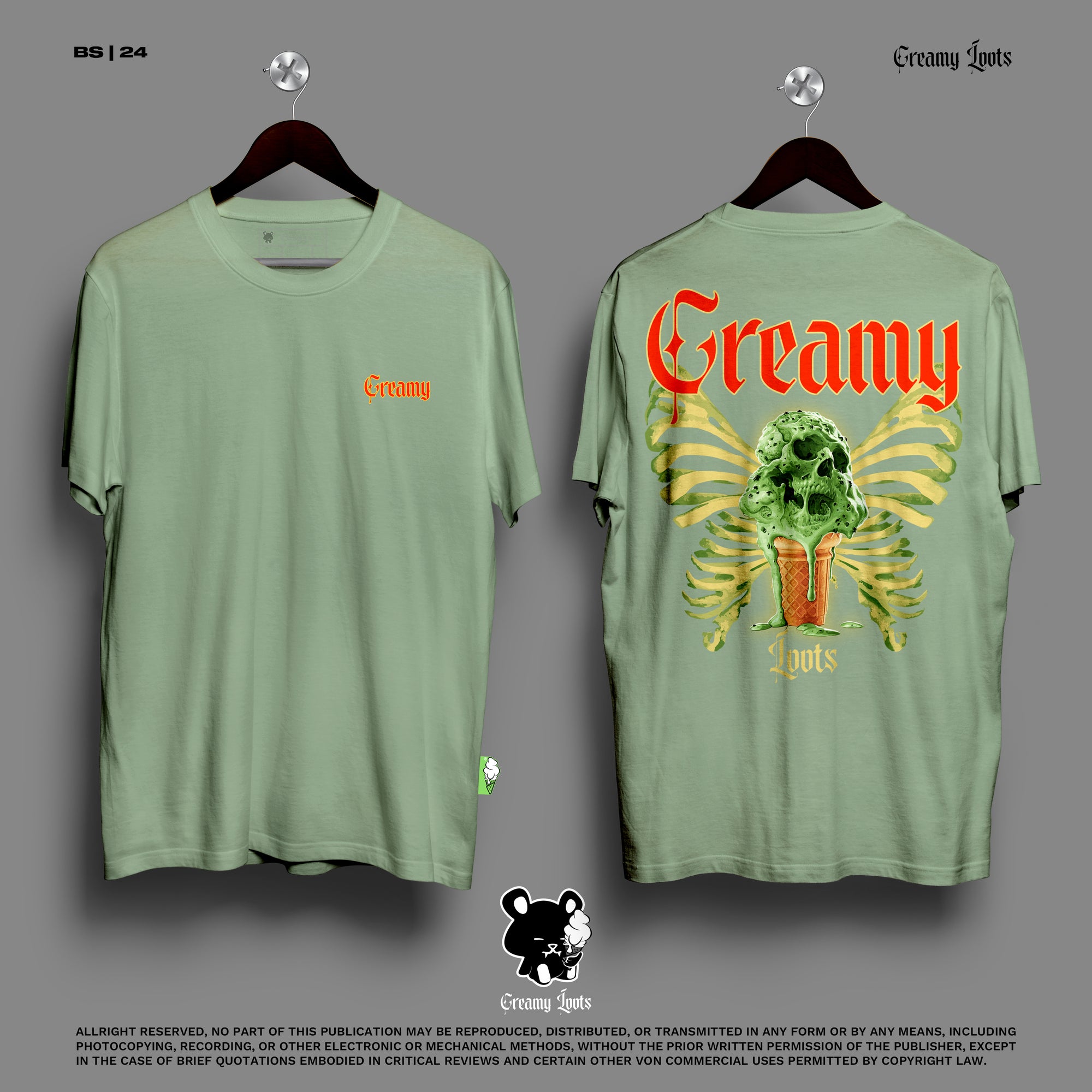 CREAMY SKULL OVERSIZE
