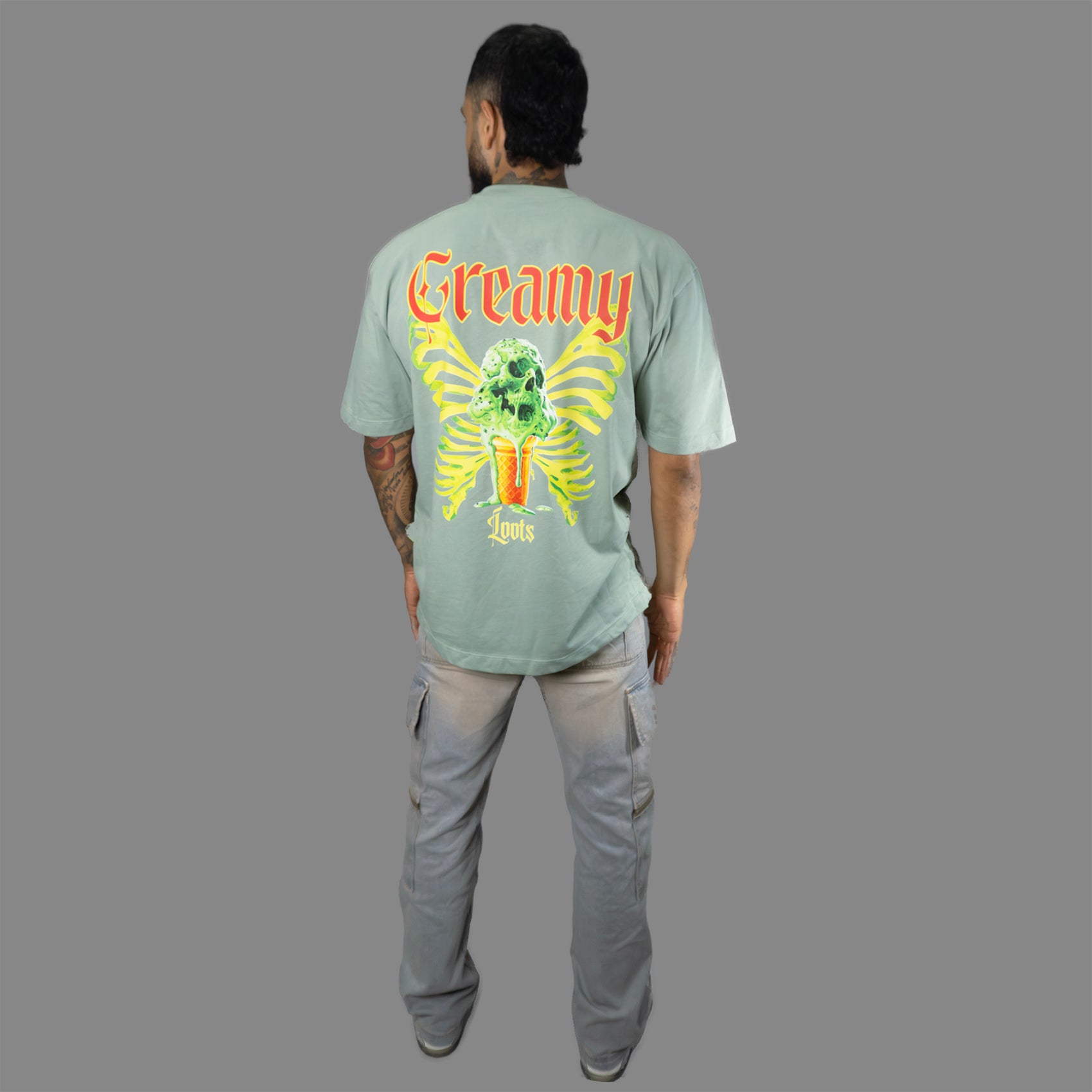 CREAMY SKULL OVERSIZE