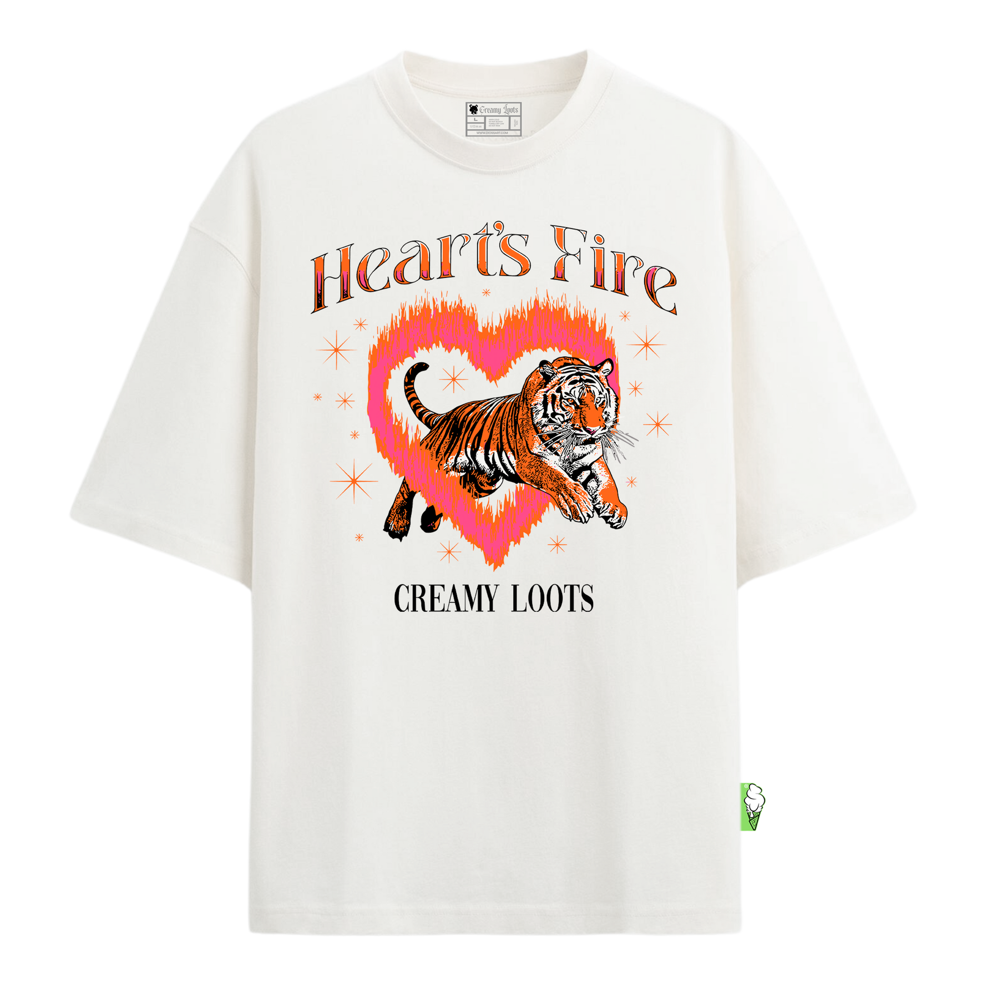 Hearts Fire Camiseta Mujer